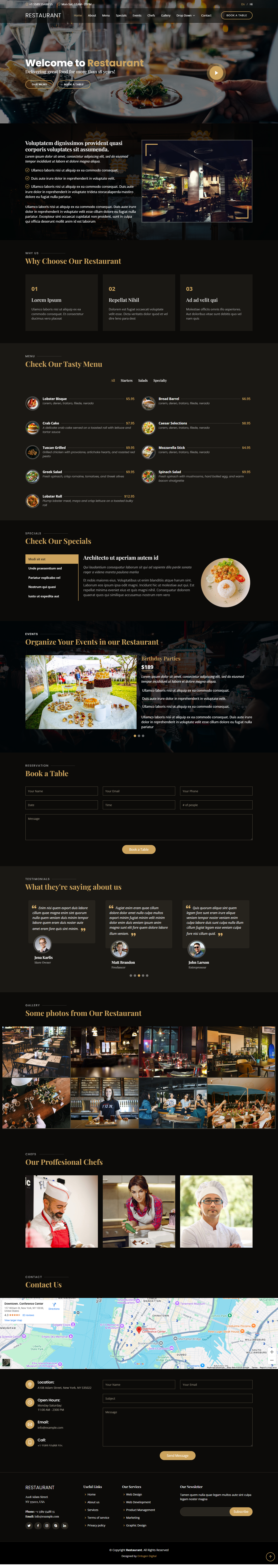 Restaurant Website